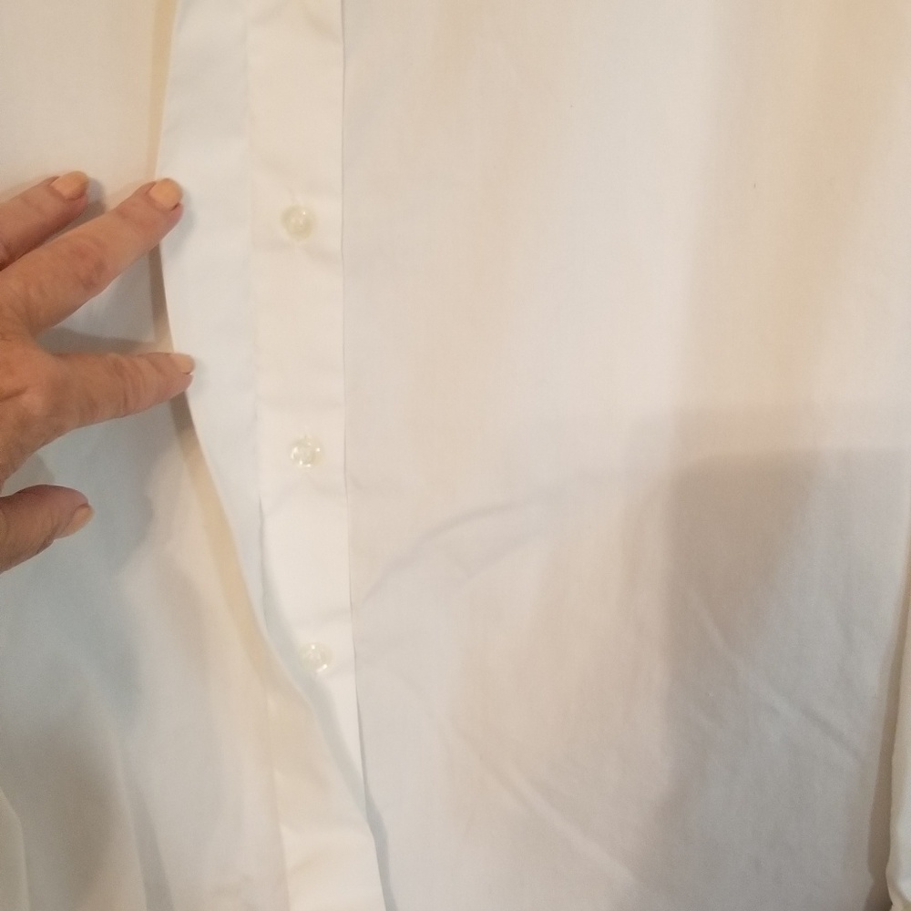 Van Heuson Off White Button Down Blouse - image 3